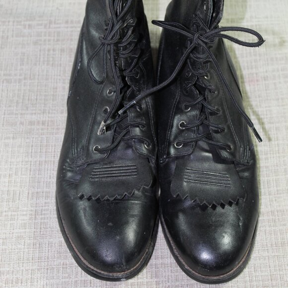 Ariat Black Lacer Kiltie Boots Style 32501 Size: 10.5D main image 6